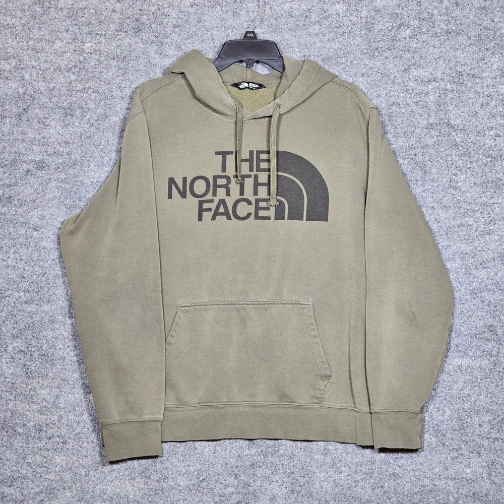 The North Face Mens Half Dome Pullover Hoodie Olive Green Men's Large Sweatshirt